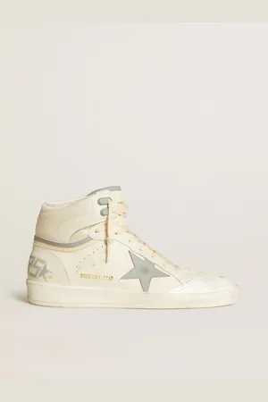 Golden Goose Sky-star Pour Homme En Cuir Avec Étoile En Cuir Et Contrefort Blanc, Homme