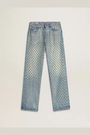 Golden Goose Jean Délavé Pour Femme Avec Œillets All-over, Femme