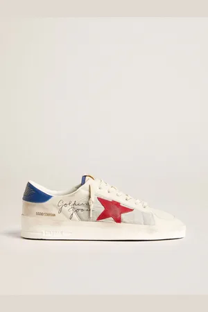 Golden Goose Stardan Pour Homme En Nylon Avec Étoile En Cuir Velours Rouge Et Contrefort En Cuir , Homme