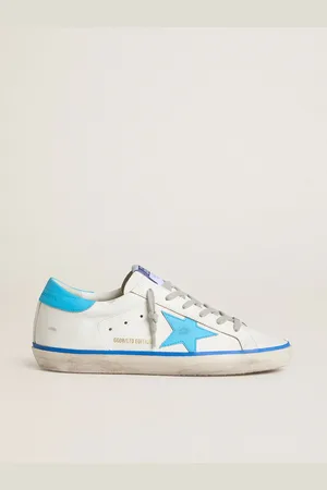 Golden Goose Super-star Ltd Pour Femme En Cuir Blanc Avec Étoile Et Contrefort En Cuir Clair, Femme