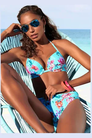 sunseeker Haut de bikini push-up imprimé floral moderne -