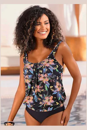 Lascana Haut de tankini imprimé floral -