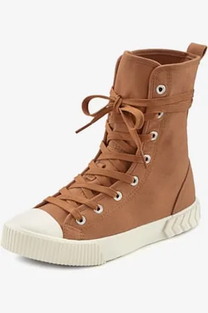 Lascana Bottines chaussures en textile, chaussures en tissu avec laçage tendance -