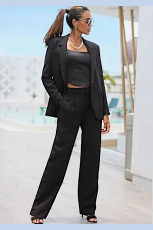 Lascana Blazer long blazer femme avec col à revers -