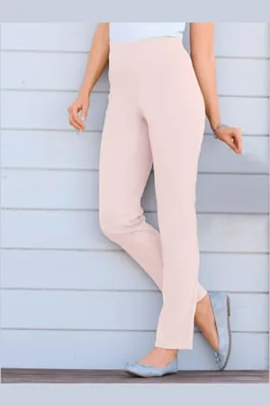STEHMANN Pantalon classique uni avec ceinture élastique -