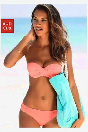QS by s.Oliver Maillot de bain bandeau à armatures coloris unis -