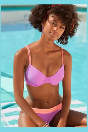 Venice Beach Haut de maillot de bain à armatures design contrasté tendance -