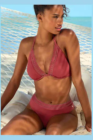 QS by s.Oliver Haut de maillot de bain à armatures bord découpé au laser tendance -