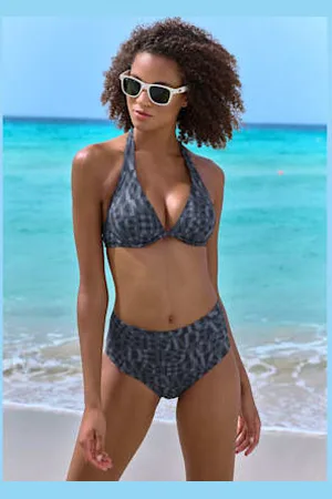 ELBSAND Haut de maillot de bain à armatures imprimé tendance -