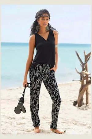 Buffalo Pantalon de plage pantalon en jersey décontracté pour l
