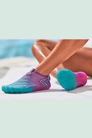 Venice Beach Chaussures aquatiques chaussures de bain respirantes en matière imperméable à séchage rapide avec fermeture auto-agrippante au talon -