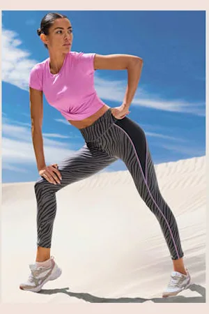 Lascana Legging caleçon performance avec imprimé animal -