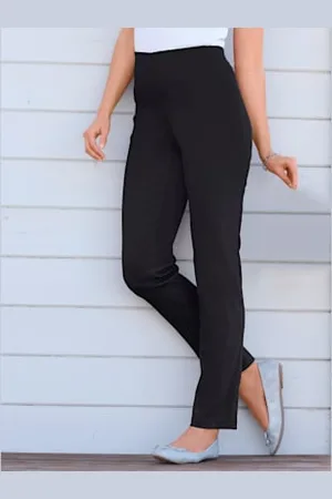 STEHMANN Pantalon classique uni avec ceinture élastique -
