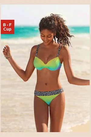 KangaROOS Maillot de bain à armatures aspect batik mode, détails tendance. imprimé léopard -