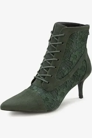 Lascana Bottines à lacets détails en dentelle tendance -