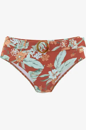 sunseeker Bas de maillot de bain taille haute imprimé tropical tendance -