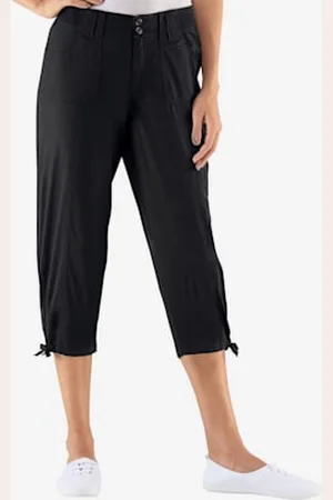 COLLECTION L. Corsaire sportif ceinture élastique cotelée -