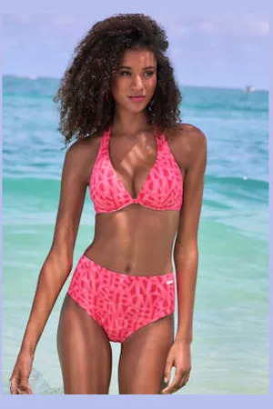 ELBSAND Haut de maillot de bain à armatures imprimé tendance -