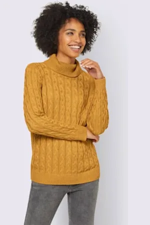 Linea tesini Pull en tricot fin motif torsadé classique -