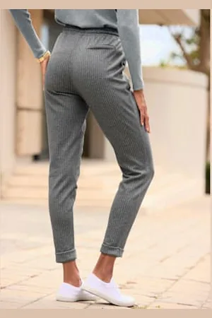 vivance collection Pantalon de jogging pantalon avec ceinture élastique -