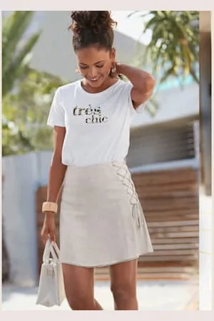Lascana Mini-jupe look tendance avec laçage décoratif -