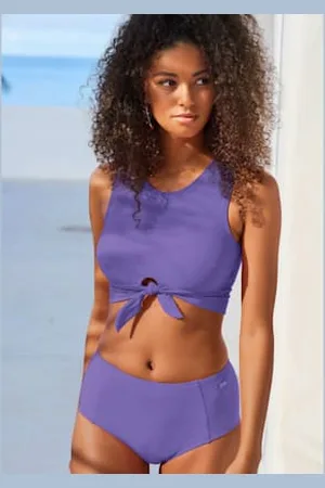 Venice Beach Bas de maillot de bain taille haute coloris unis tendance -
