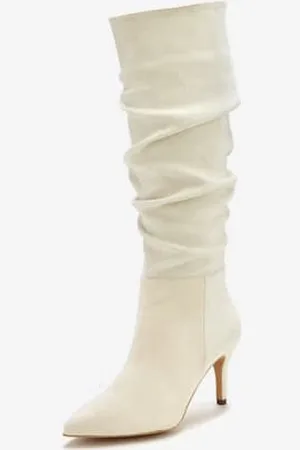 Lascana Bottes à glissière fronces tendance avec talon compensé confortable d
