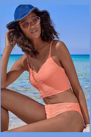 sunseeker Haut de maillot de bain court matière structurée aux couleurs tendances -