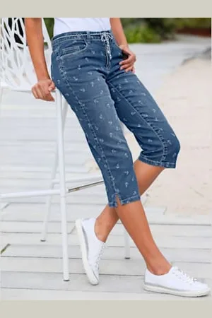 COLLECTION L. Corsaire en jean qualité coton -
