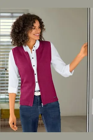 COLLECTION L. Gilet en tricot 50% coton -