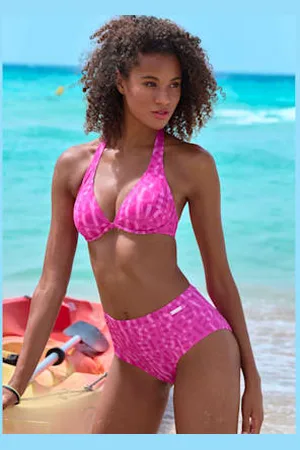 ELBSAND Haut de maillot de bain à armatures imprimé tendance -