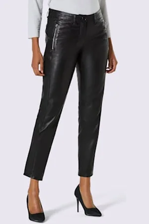 Mainpol Pantalon en cuir cuir agneau nappa véritable -
