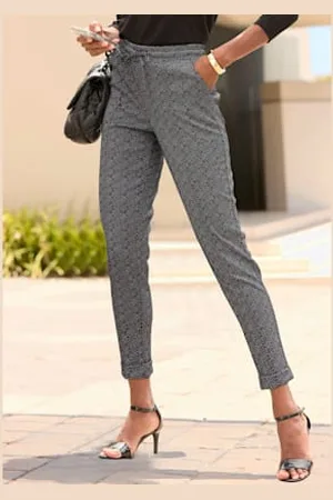 vivance collection Pantalon de jogging pantalon avec ceinture élastique -
