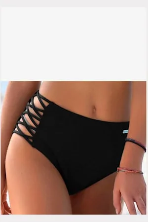 Bench Bas de maillot de bain taille haute bandes croisées sur les côtés -
