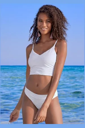 sunseeker Haut de maillot de bain court matière structurée aux couleurs tendances -