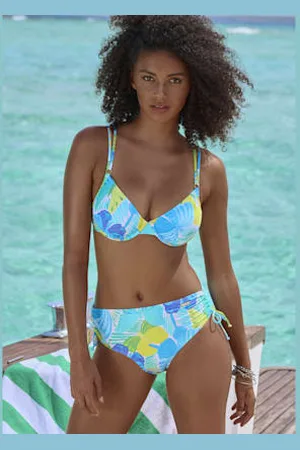 sunseeker Haut de maillot de bain à armatures effet de couleur différent pour chaque pièce -