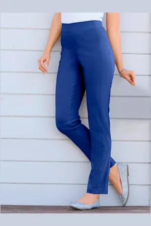 STEHMANN Pantalon classique uni avec ceinture élastique -
