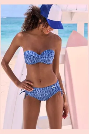 ELBSAND Haut de bikini bandeau à armatures imprimé tendance -