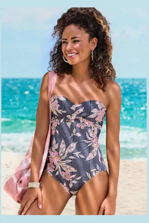 sunseeker Maillot de bain design floral avec éléments graphiques -