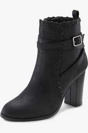 Lascana Bottines à talon haut talon bottier confortable et boucle décorative raffinée -