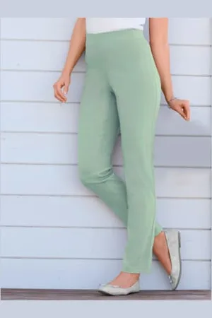 STEHMANN Pantalon classique uni avec ceinture élastique -
