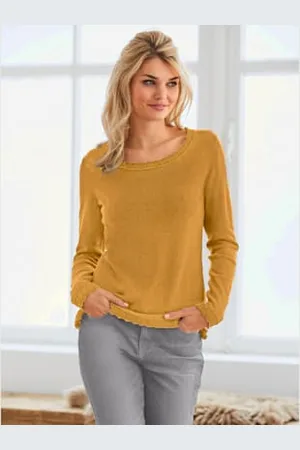 Linea tesini Pull ajouré jolie bordure ajourée à l