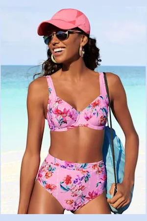 sunseeker Haut de maillot de bain à armatures imprimé floral moderne -