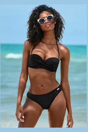 Venice Beach Maillot de bain bandeau à armatures matière structurée tendance -