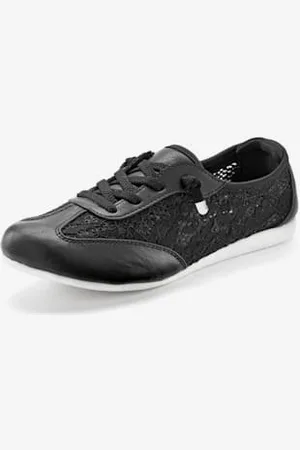 Lascana Baskets sneakers faciles à enfiler avec détails en dentelle tendance -