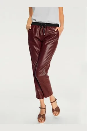 Rick Cardona Pantalon en cuir forme jogging tendance -