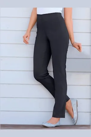STEHMANN Pantalon classique uni avec ceinture élastique -