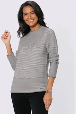 COLLECTION L. Pull à col montant 50% coton -