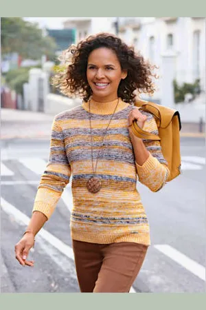 COLLECTION L. Pull à manches longues 58% coton -