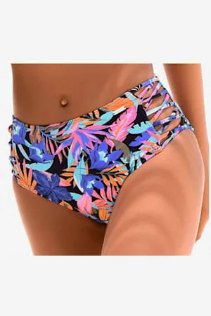 Bench Bas de maillot de bain taille haute bandes croisées sur les côtés -
